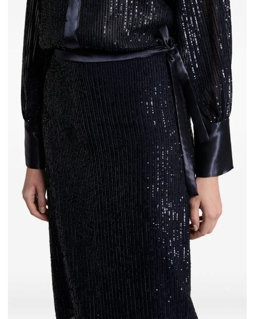 Peserico Black Midirock mit Pailletten