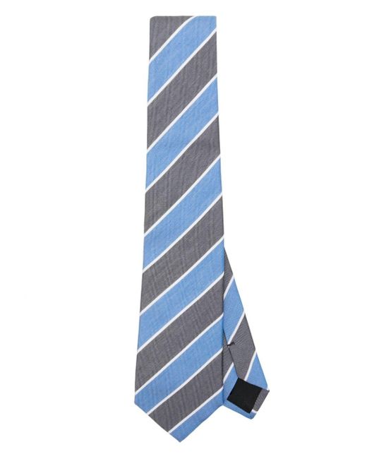 Paul Smith Blue Striped Colour-block Tie for men