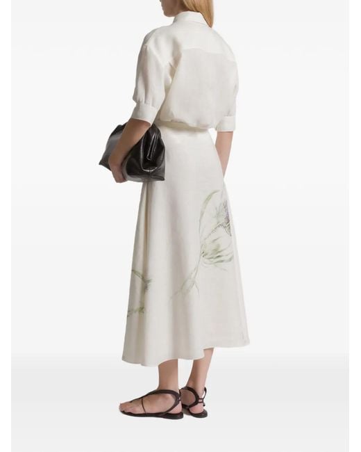 Alberta Ferretti Gray Blouse Linen