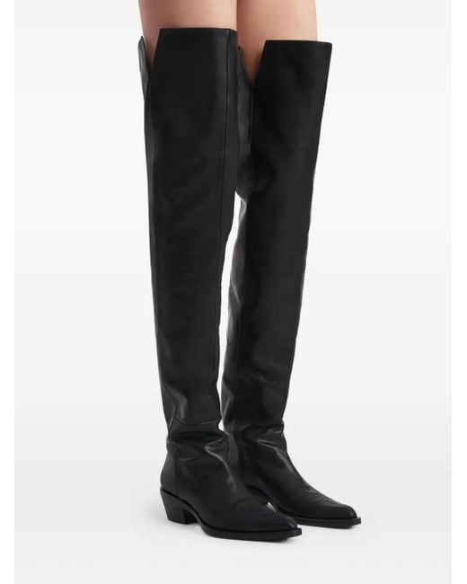 Khaite Black 35Mm Clive Over-The-Knee Boots
