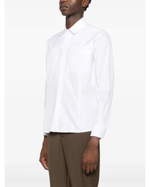 Notrainproof White Spread-Collar Shirt for men