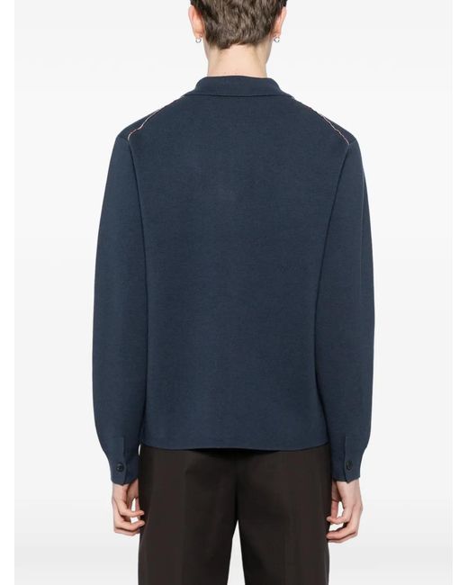 Paul Smith Blue Knitted Shirt for men