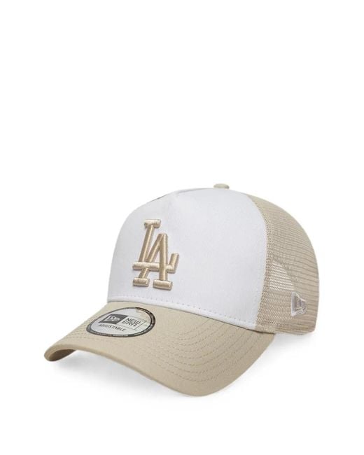 KTZ White Mlb League Essential La Dodgers Light 9Forty A-Frame Trucker Adjustable Cap for men
