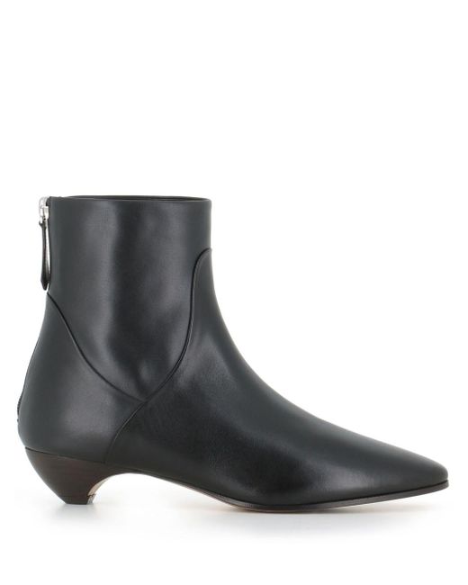 Le Monde Beryl Black Leather Ankle Boots