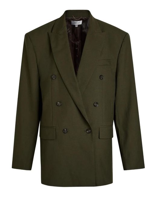 Ronny Kobo Green Double-Breasted Jacket