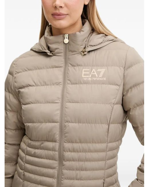 EA7 Donsjack Met Capuchon in het Natural