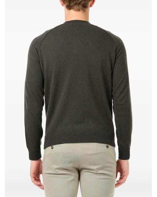Al Duca D'aosta Gray Raglan-Sleeve Sweater for men