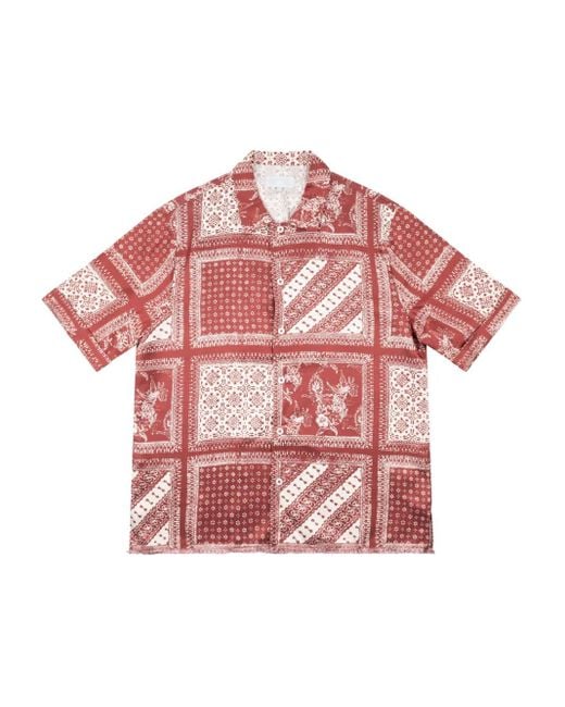 メンズ Kith バンダナプリント シャツ Pink