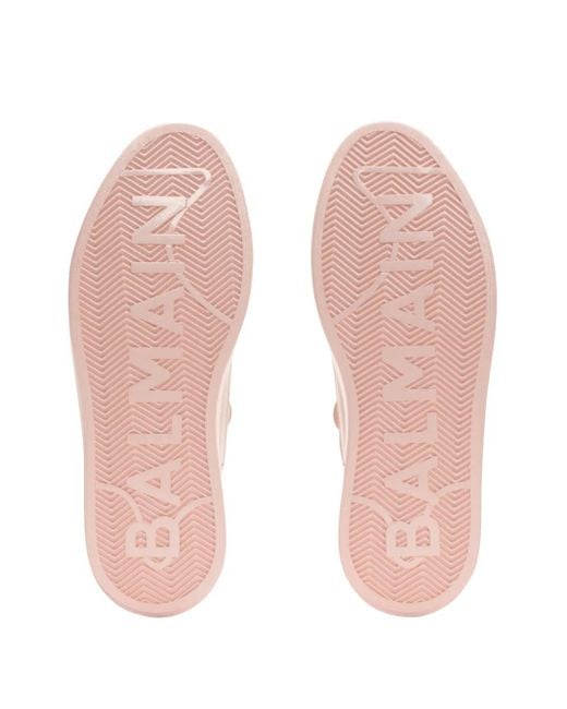 Balmain レザースニーカー Pink
