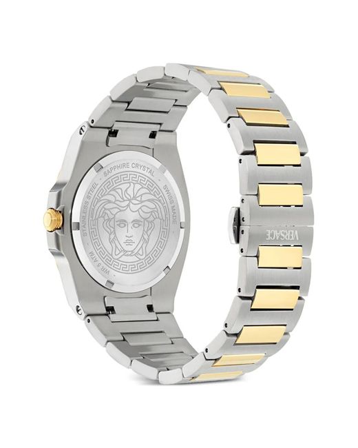 Versace Metallic Antares Greek Key 40Mm for men