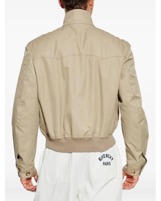 McQueen Natural Zip-Up Bomber Jacket for men