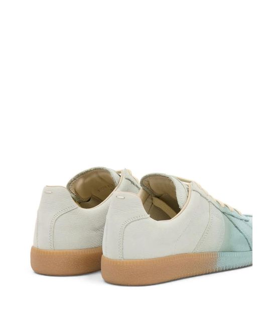 Maison Margiela Green Replica Lace-Up Sneakers