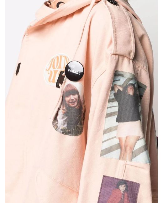 Raf Simons Jas Met Capuchon in het Pink