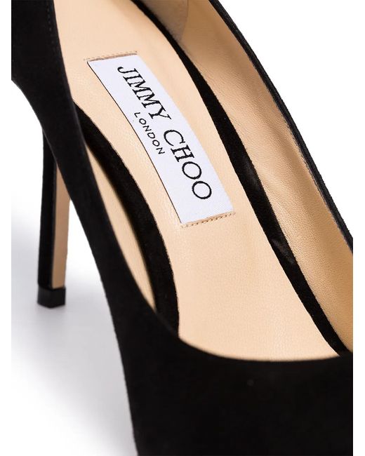 Jimmy Choo Black Love 85 Suede Pumps