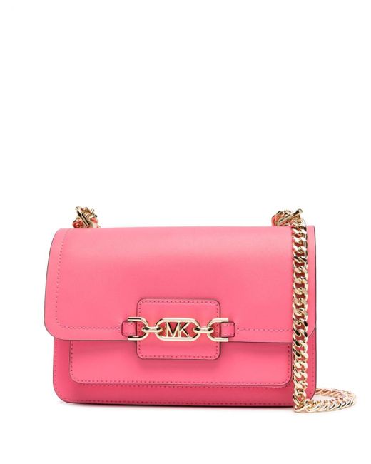 MICHAEL Michael Kors Pink Large Heather Leather Crossbody Bag