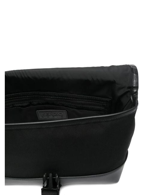 KENZO Kommuter レザートリム バッグ S Black