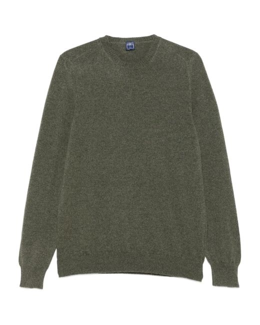Fedeli Green Round-Neck Sweater for men