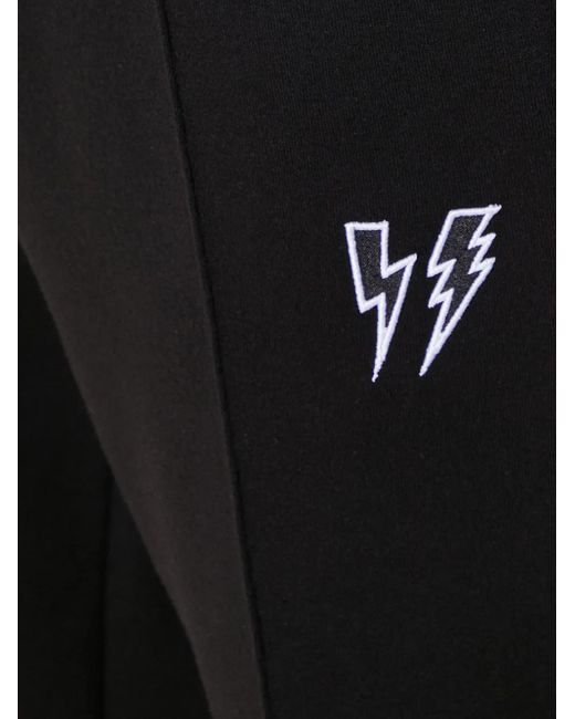 Neil Barrett Black Embroidered Trackpants for men