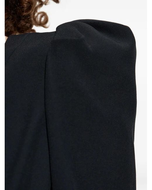 McQueen Black Long-Sleeve Mini Dress