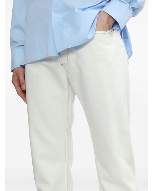 A.P.C. Sureau Mid Waist Straight Jeans in het White voor heren