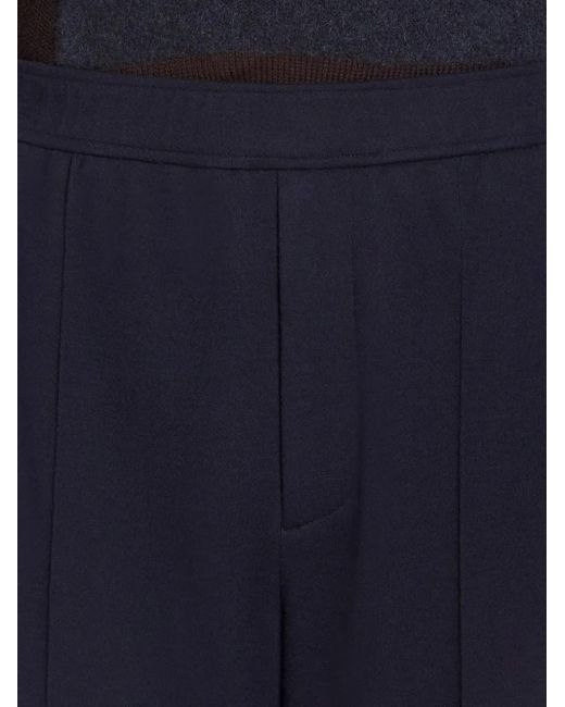 Lanvin Blue Elasticated-Waist Trousers for men