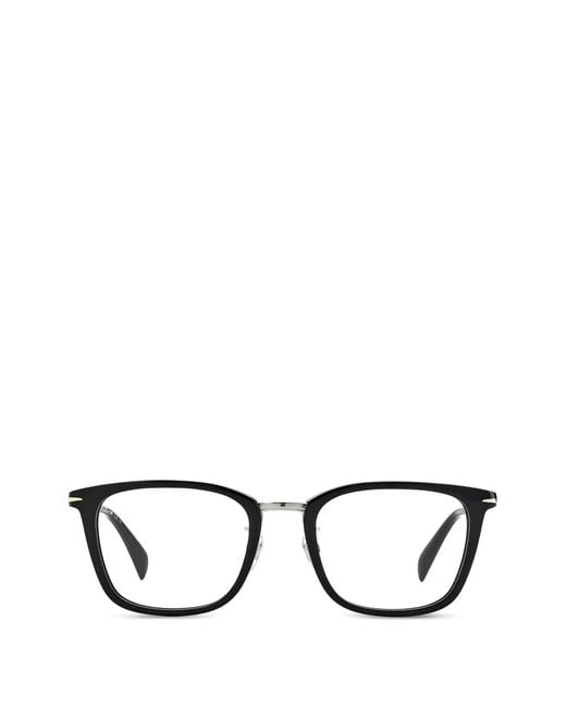 David Beckham Black Lunettes De Vue À Monture Carrée for men