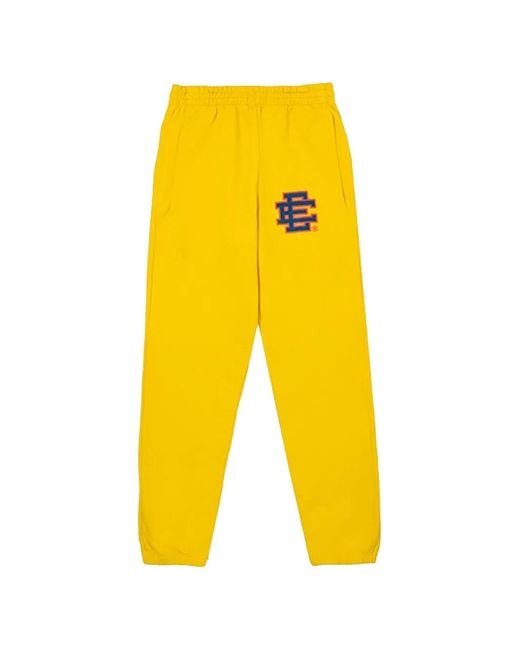 Eric Emanuel Yellow Ee Basic Logo-Detail Track Pants for men