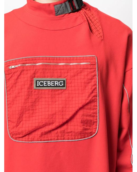 Sweat À Patch Logo Iceberg pour homme en coloris Red
