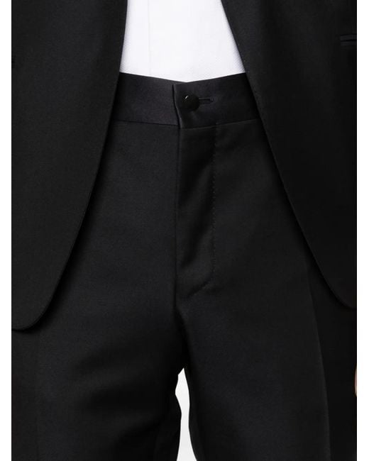 Canali Black Logo-Patch Single-Breasted Dinner Suit for men