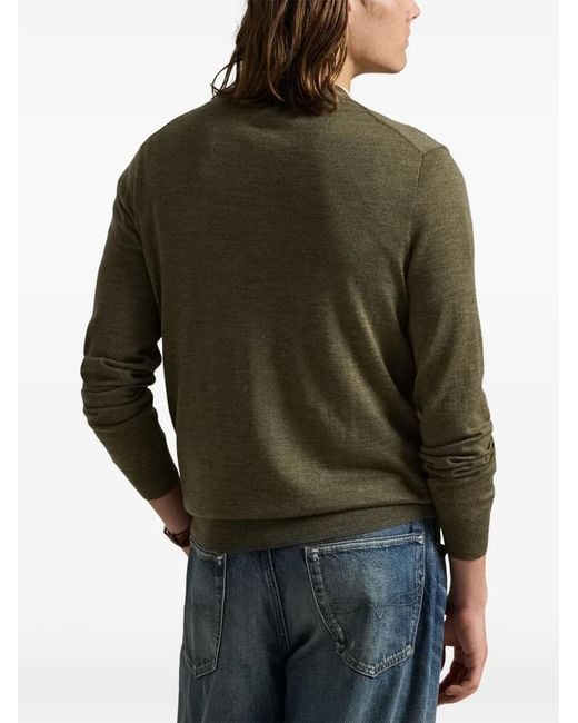 Polo Ralph Lauren Green Logo-Embroidered Sweater for men