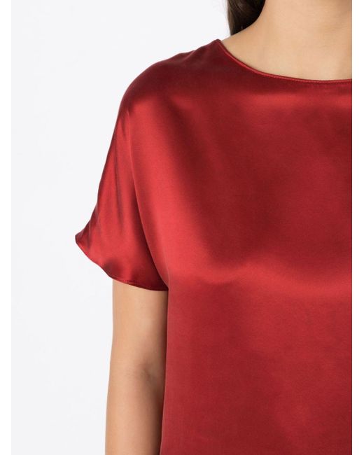 UMA | Raquel Davidowicz Red T-Shirt aus Seide