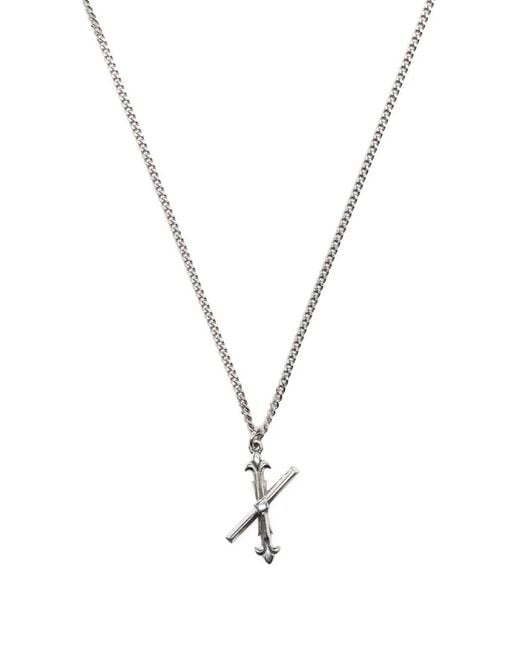 Emanuele Bicocchi Metallic Alphabet Pendant Necklace