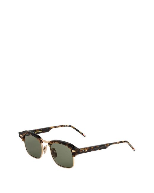Thom Browne Green Tortoiseshell-Pattern Sunglasses