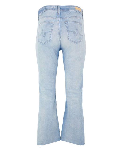 Jean ample Farah à coupe courte AG Jeans en coloris Blue