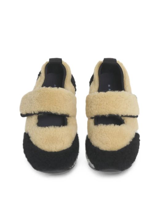 Marni White Shearling Sneakers