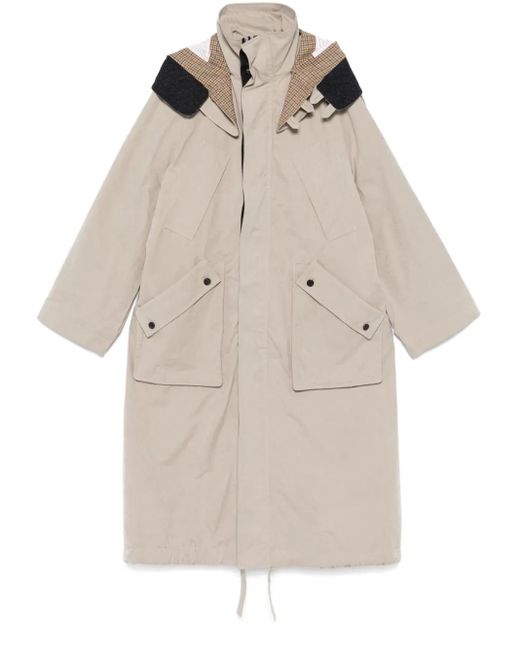 Thom Browne Natural Detachable-hood Parka Coat for men