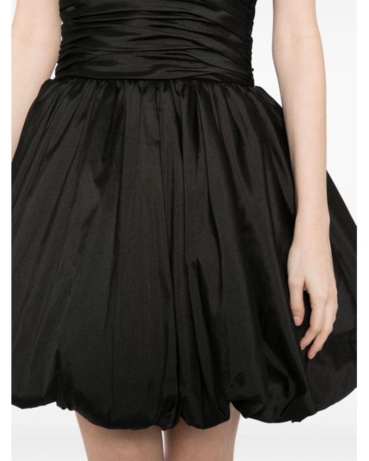 Amsale Dropped Waist Mini Dress in Black | Lyst