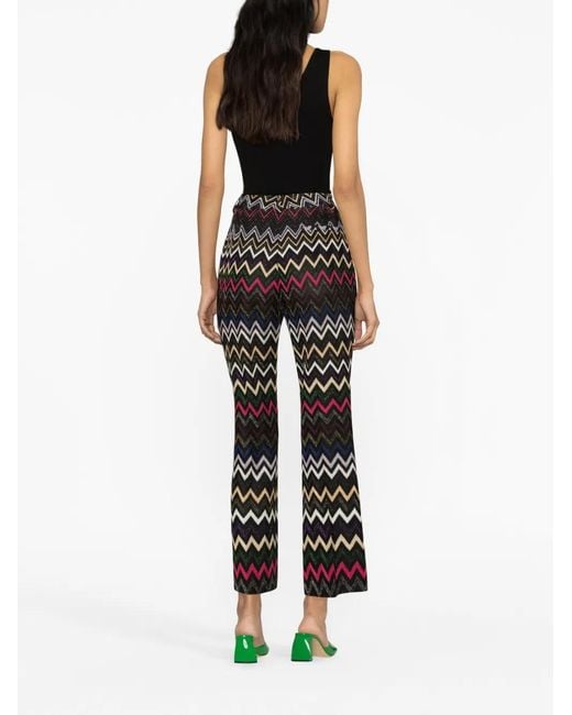 Missoni Black Zigzag Lurex Trousers