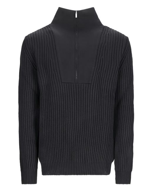 PT Torino Gerippter Pullover mit Reißverschluss in Blue für Herren