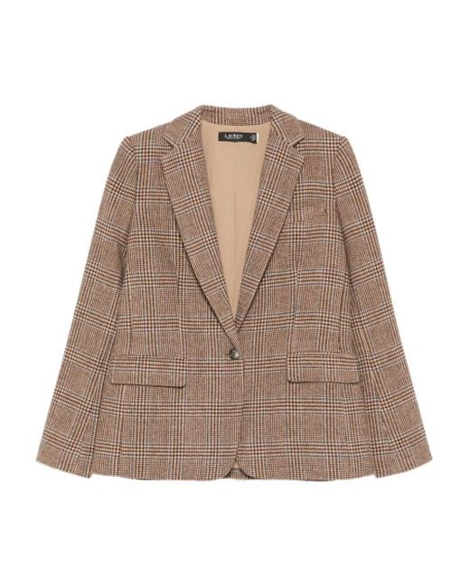 Ralph Lauren Bonaro チェック ジャケット Brown