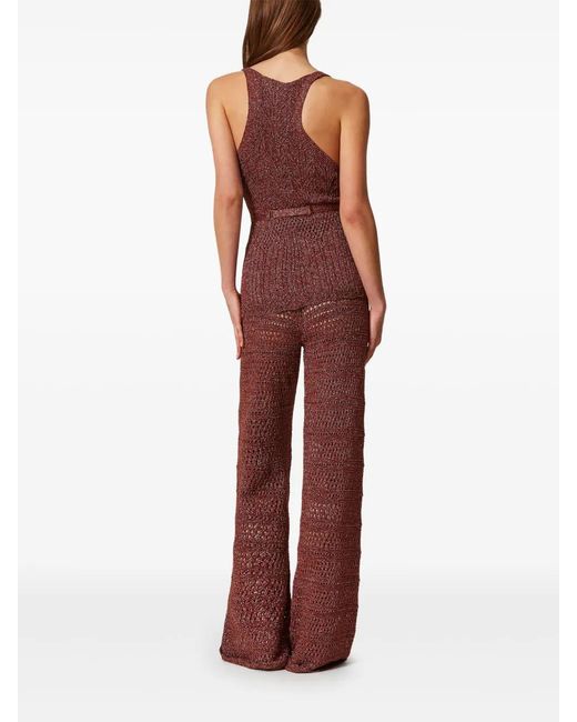 Twinset Purple Knitted Trousers
