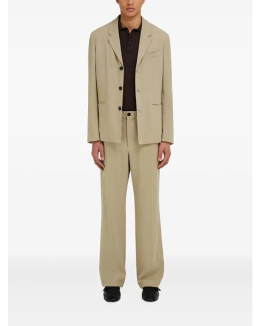 Ferragamo Natural Four-Button Single-Breasted Blazer for men
