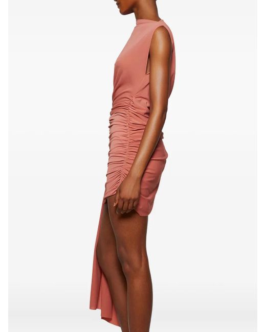 Alex Perry Red Draped Twist Mini Dress