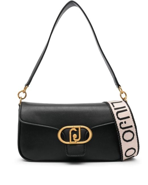 Liu Jo Black Logo-plaque Shoulder Bag