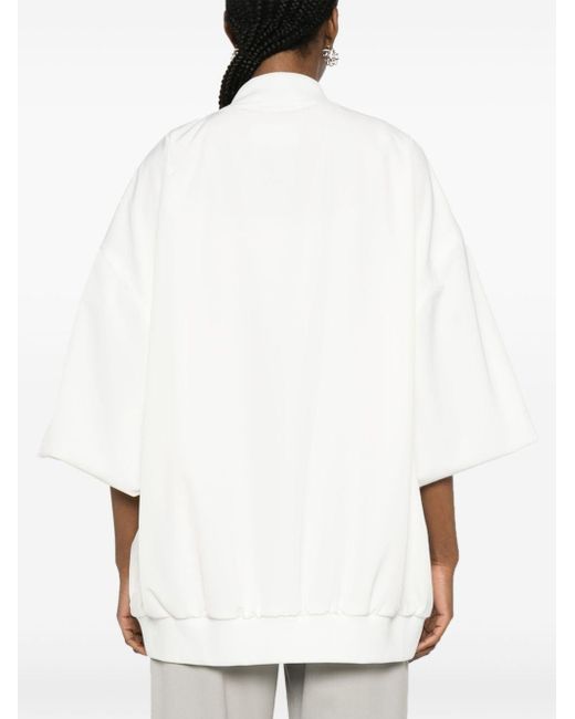 MM6 by Maison Martin Margiela White Bomberjacke mit kurzen Ärmeln