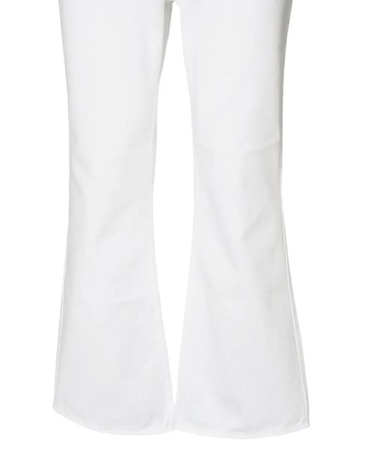 Aspesi White Flared Trousers