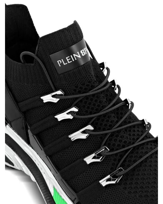 Philipp Plein Black Chrome Surfer Sneakers