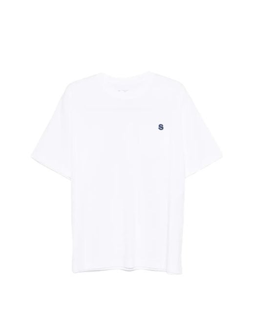 Sacai White Logo T-Shirt for men