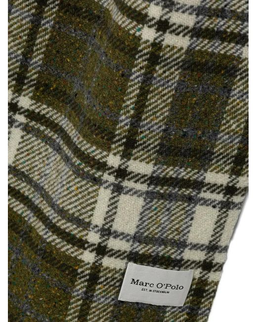 Marc O' Polo Green Checked Scarf