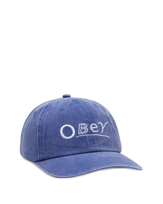 Cappello Da Baseball Con Logo di Obey in Blue da Uomo